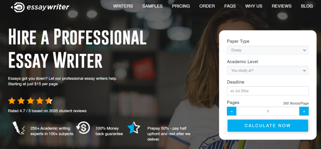 EssayWriters homepage